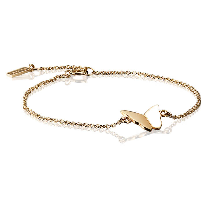 Little Miss Butterfly Armbanden goud 15-19 cm in de groep Armbanden / Gouden armbanden bij SCANDINAVIAN JEWELRY DESIGN (14-101-01013-1519)
