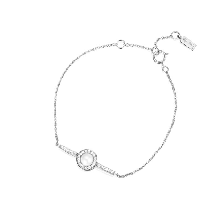 Little Day Pearl & Stars Armbanden Witgoud 16-19 cm in de groep Armbanden / Diamanten armbanden bij SCANDINAVIAN JEWELRY DESIGN (14-102-01910-1619)