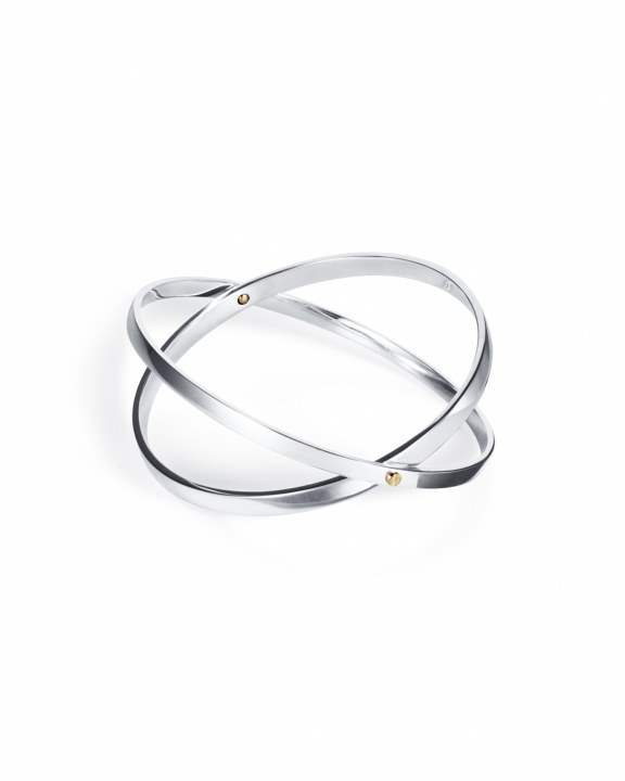 Two Of Us Cuff Silver/Gold in de groep Armbanden / Bangles bij SCANDINAVIAN JEWELRY DESIGN (14-106-02364)