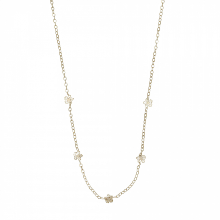 Flora daisy Necklace Gold in de groep Kettingen / Gouden kettingen bij SCANDINAVIAN JEWELRY DESIGN (1400-0440-257)