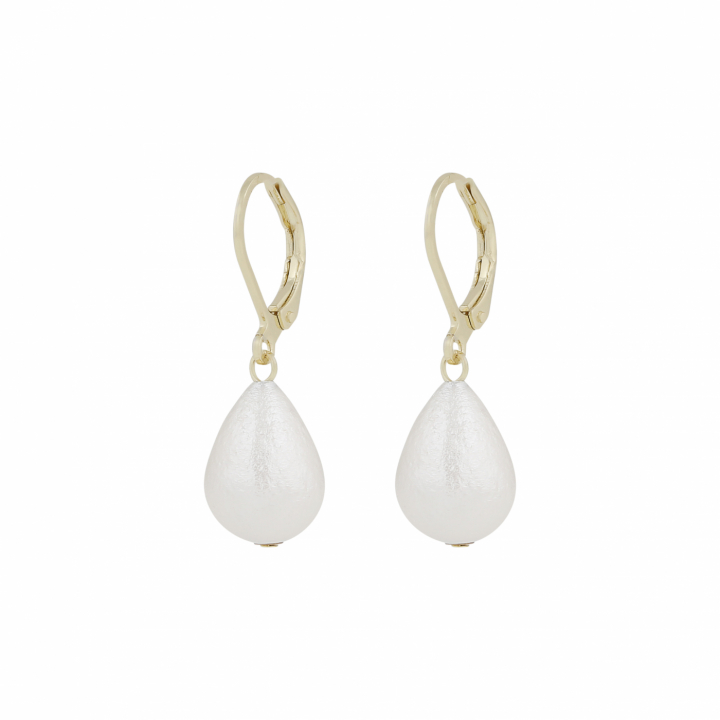 Jackie silk hook Earrings Gold in de groep Oorbellen / Gouden oorbellen bij SCANDINAVIAN JEWELRY DESIGN (1404-6700-362)