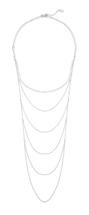 CU draped Kettingen Zilver 90 cm in de groep Kettingen / Zilveren kettingen bij SCANDINAVIAN JEWELRY DESIGN (1421210009)