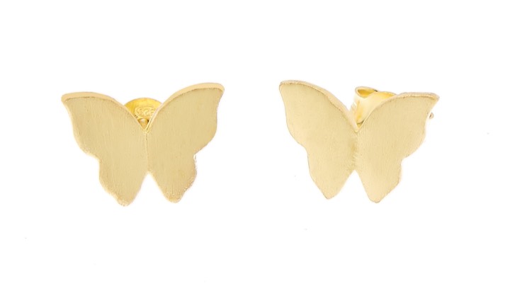 Butterfly Oorbel goud in de groep Oorbellen / Gouden oorbellen bij SCANDINAVIAN JEWELRY DESIGN (1421420004)