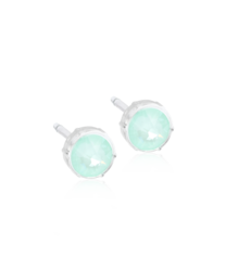 MP Bezel 6 mm, Soft mint in de groep Oorbellen / Zilveren oorbellen bij SCANDINAVIAN JEWELRY DESIGN (15-0109-31)