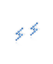 MP Brilliance Flash 8 mm, Sapphire in de groep Oorbellen / Zilveren oorbellen bij SCANDINAVIAN JEWELRY DESIGN (15-01185-04)