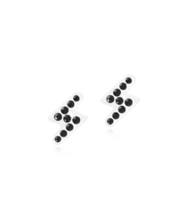 MP Brilliance Flash 8 mm, Jet in de groep Oorbellen / Zilveren oorbellen bij SCANDINAVIAN JEWELRY DESIGN (15-01185-07)
