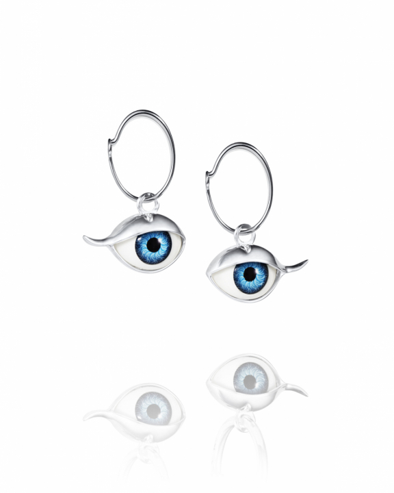 Eyes Eyes Baby Hoops Zilver in de groep Oorbellen / Zilveren oorbellen bij SCANDINAVIAN JEWELRY DESIGN (15-100-02152-0000)