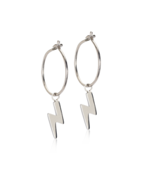 NT Ear Ring 14 mm, Pendant Flash 11 mm in de groep Oorbellen / Zilveren oorbellen bij SCANDINAVIAN JEWELRY DESIGN (15-1252-8500)