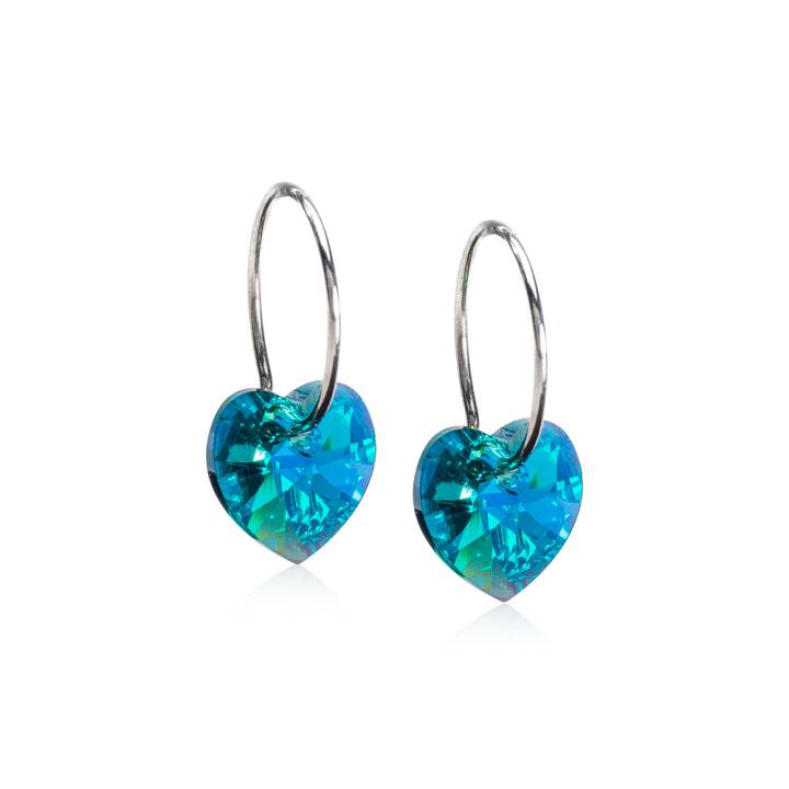 NT Heart 10 mm, Turquoise in de groep Oorbellen bij SCANDINAVIAN JEWELRY DESIGN (15-1255-11)