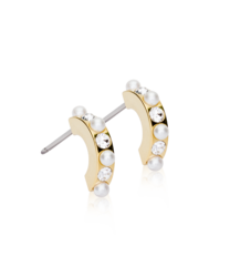 GT Pendant Mixed Curved 10 mm, Crystal/White in de groep Oorbellen / Pareloorbellen bij SCANDINAVIAN JEWELRY DESIGN (15-13146-159)