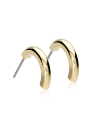 GT Pendant Round Curved 15 mm gold in de groep Oorbellen / Gouden oorbellen bij SCANDINAVIAN JEWELRY DESIGN (15-13153-00)