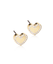 GT Brilliance Sweetheart 8 mm, Crystal in de groep Oorbellen / Gouden oorbellen bij SCANDINAVIAN JEWELRY DESIGN (15-13173-01)