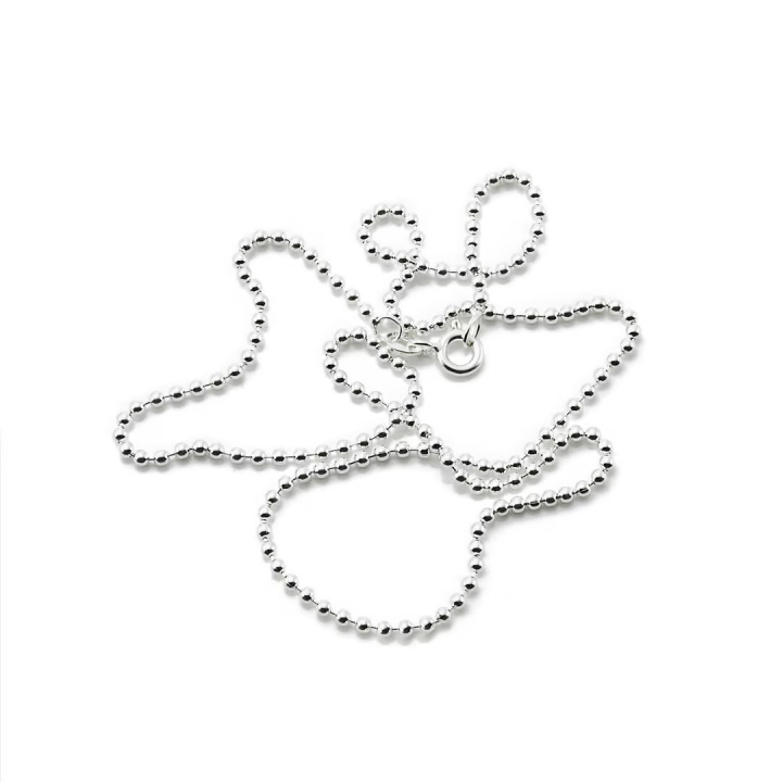 Bead Chain 2 mm Kettingen Zilver 42 cm in de groep Efva Attling Back Week / Efva Attling Black Week - 20% bij SCANDINAVIAN JEWELRY DESIGN (16-100-00783-0042)