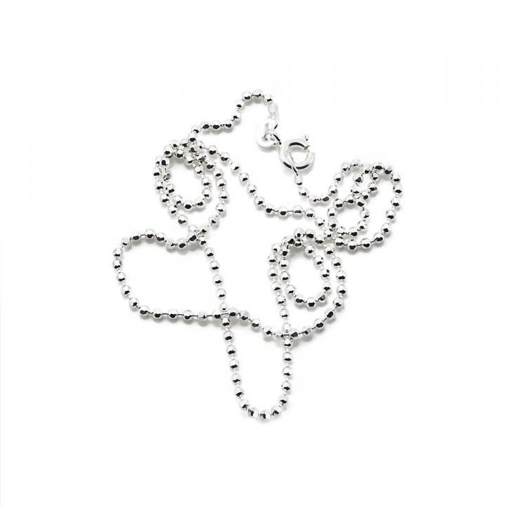 Bead Chain D/C 1.8 mm Kettingen Zilver 45 cm in de groep Efva Attling Back Week / Efva Attling Black Week - 20% bij SCANDINAVIAN JEWELRY DESIGN (16-100-00790-0045)