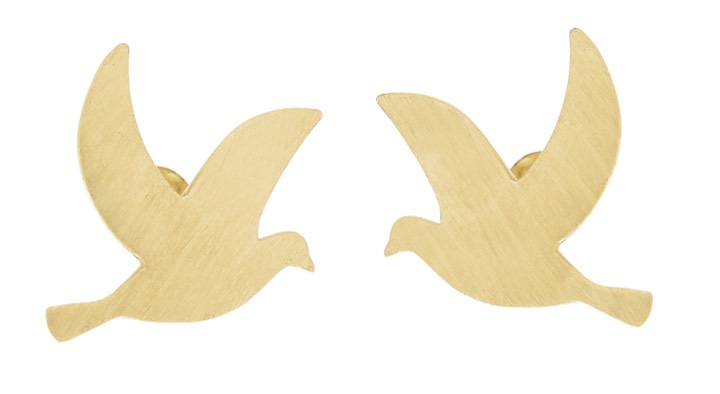 Peace Oorbel goud in de groep Oorbellen / Gouden oorbellen bij SCANDINAVIAN JEWELRY DESIGN (1611521008)