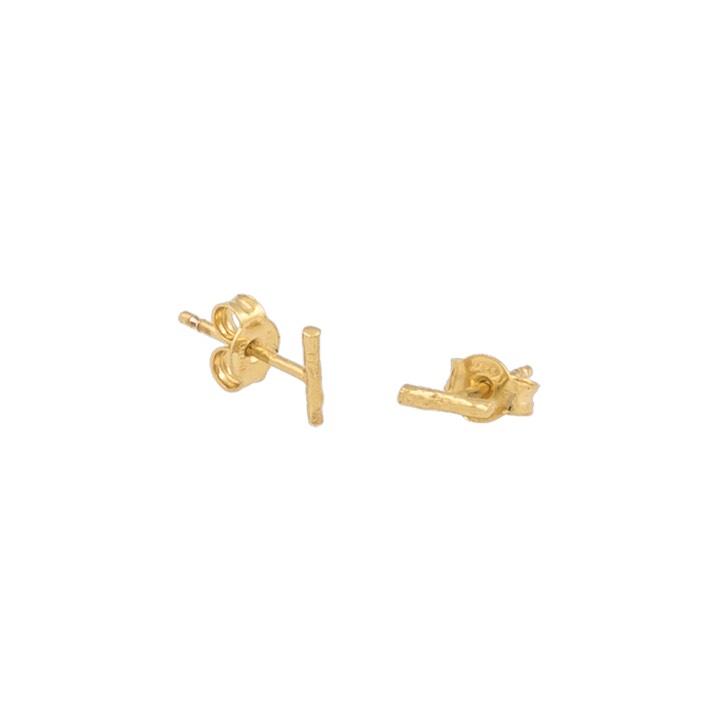 Wood small Oorbel goud in de groep Oorbellen / Gouden oorbellen bij SCANDINAVIAN JEWELRY DESIGN (1626421002)