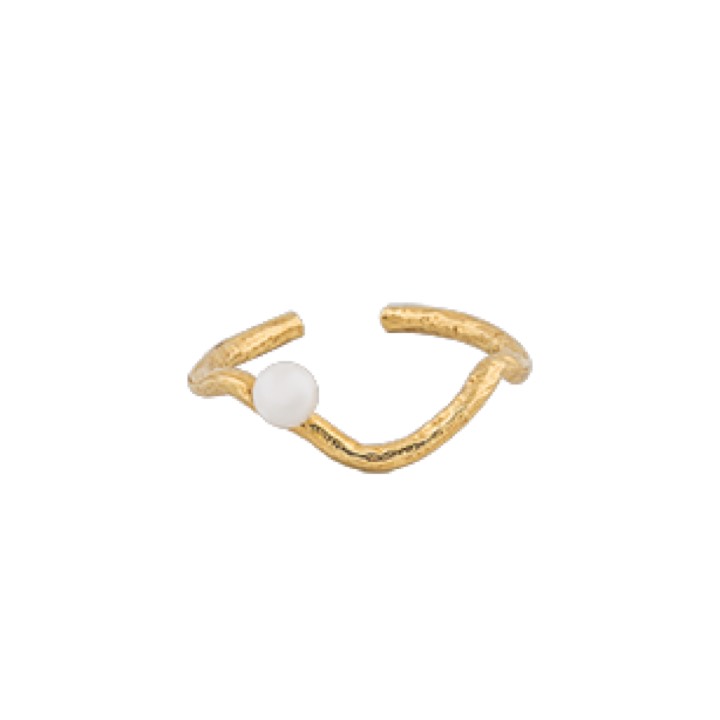 One Pearl ring goud in de groep Ringen / Parelringen bij SCANDINAVIAN JEWELRY DESIGN (1632521001)