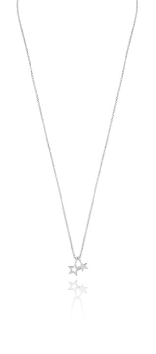 Double star pendant Kettingen Zilver 42-47 cm in de groep Kettingen / Zilveren kettingen bij SCANDINAVIAN JEWELRY DESIGN (1712111001)