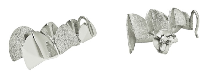Roof double Oorbel Zilver in de groep Oorbellen / Zilveren oorbellen bij SCANDINAVIAN JEWELRY DESIGN (1723410001)