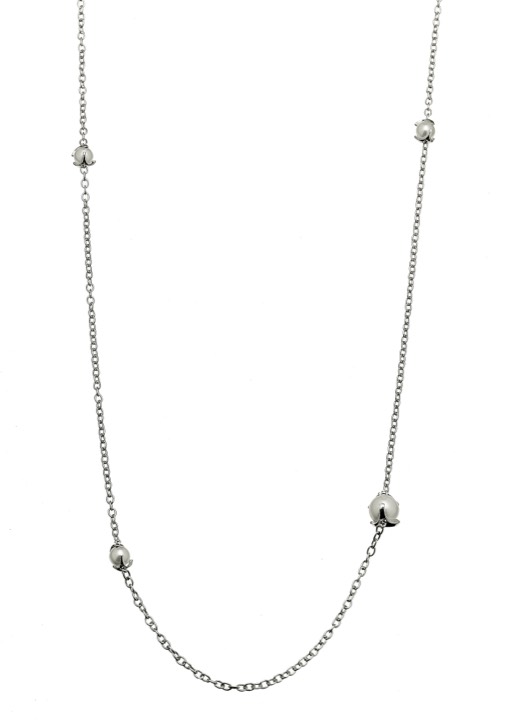 Pearl long chain Kettingen Zilver 90+5 cm in de groep Kettingen / Zilveren kettingen bij SCANDINAVIAN JEWELRY DESIGN (1814271001)