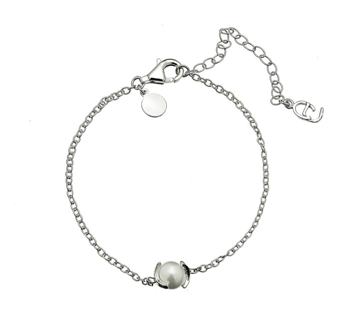 Pearl chain braclet Zilver in de groep Last Chance / Armbanden bij SCANDINAVIAN JEWELRY DESIGN (1814371001)