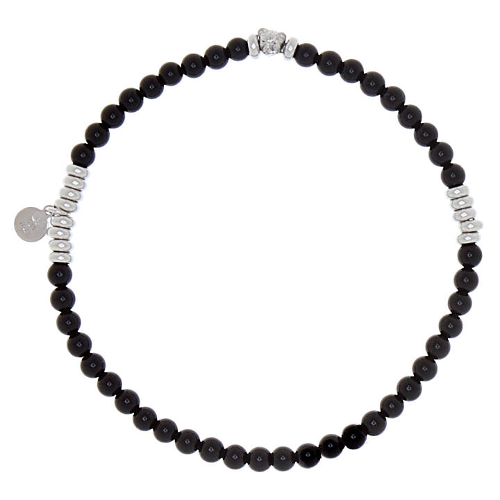 Product Image for CU JEWELLERY Bear elastic brace Armbanden black Zilver cm