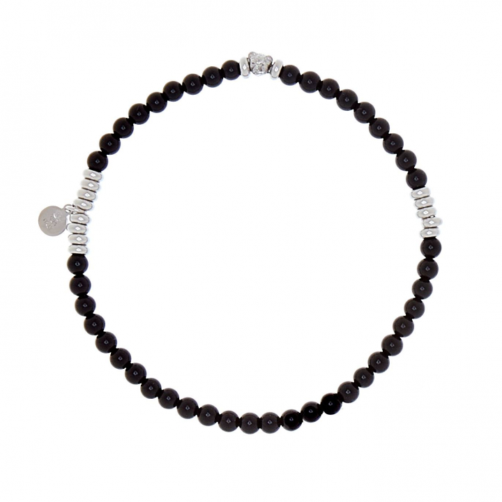 Product Image for CU JEWELLERY Bear elastic brace Armbanden black Zilver 21 cm