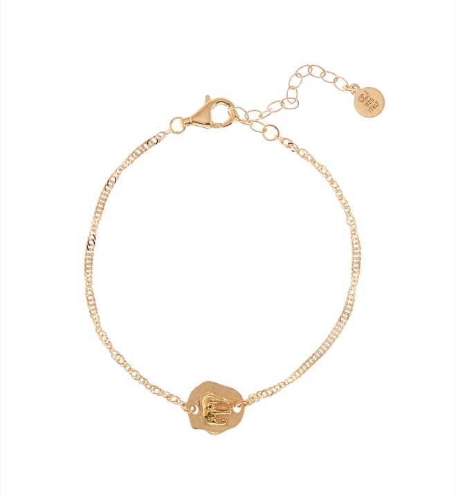 Two Elephant brace Armbanden - goud in de groep Armbanden / Gouden armbanden bij SCANDINAVIAN JEWELRY DESIGN (1824320001)