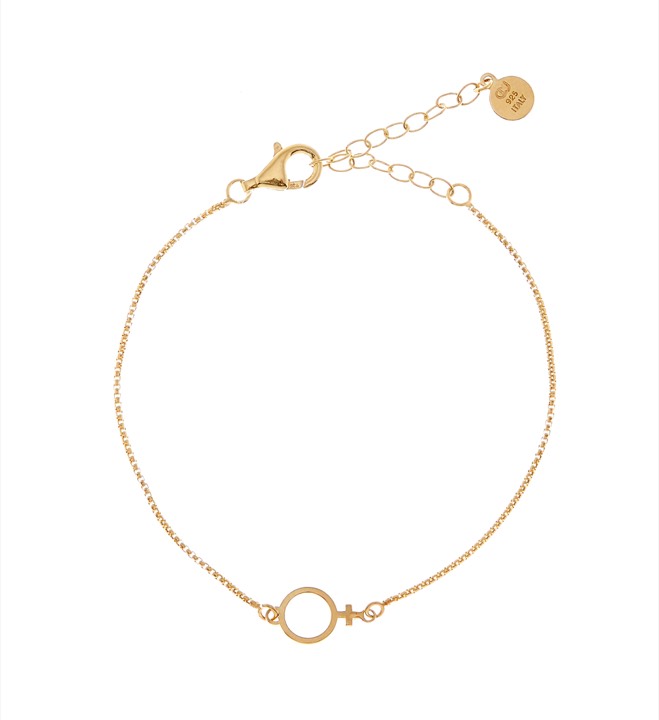 Letters Venus chain brace Armbanden goud in de groep Armbanden / Gouden armbanden bij SCANDINAVIAN JEWELRY DESIGN (1824322001)