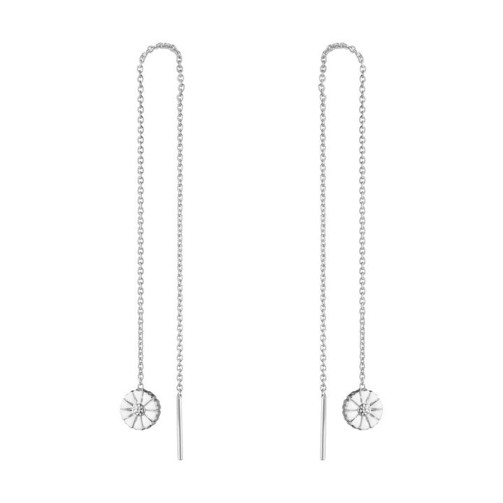 Product Image for Georg Jensen DAISY THREADER Oorbel Zilver RH WHITE ENAMEL 7 MM