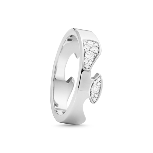 FUSION END Ring Diamant (Witgoud) in de groep Ringen / Witgouden ringen bij SCANDINAVIAN JEWELRY DESIGN (20001062)