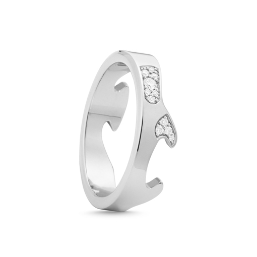 FUSION END Ring Diamant (Witgoud) in de groep Ringen / Diamanten ringen bij SCANDINAVIAN JEWELRY DESIGN (20001063)
