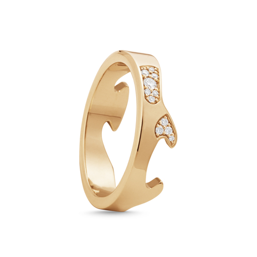 FUSION END Ring Diamant (Roségoud) in de groep Ringen / Verlovings- & trouwringen bij SCANDINAVIAN JEWELRY DESIGN (20001066)