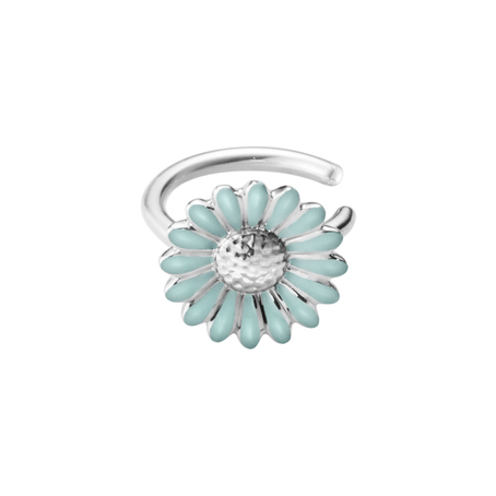 Product Image for Georg Jensen DAISY SMALL EAR CUFF (Zilver) BLUE ENAMEL