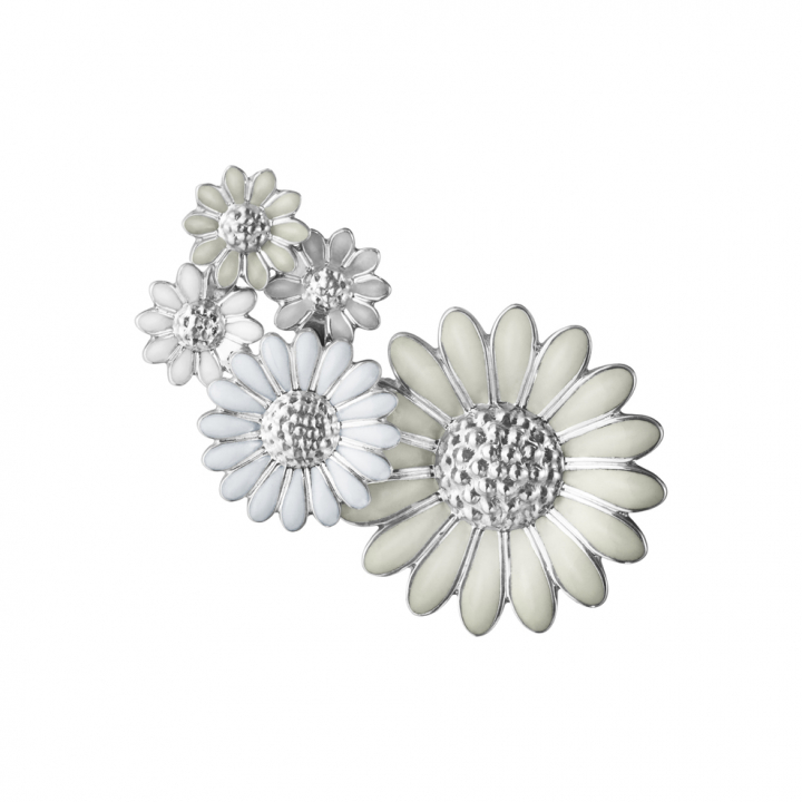 Product Image for Georg Jensen DAISY MEDIUM EAR CUFF (Zilver) WHITE ENAMEL Höger
