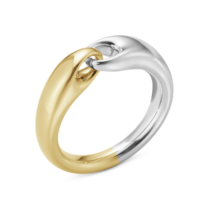 REFLECT SMALL Ring Zilver Goud in de groep Ringen / Zilveren ringen bij SCANDINAVIAN JEWELRY DESIGN (20001181)