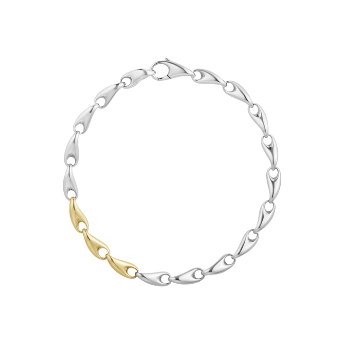 REFLECT SLIM Bracelet Zilver Goud in de groep Armbanden / Gouden armbanden bij SCANDINAVIAN JEWELRY DESIGN (20001182)