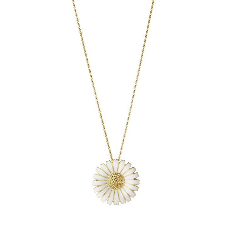 Product Image for Georg Jensen DAISY BROOCH/Kettingen 33 MM WHITE ENAMEL Goud