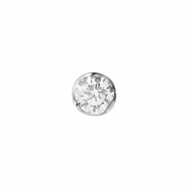 GJ SIGNATURE SOLITAIRE EARSTUD White Gold DIAMOND 0.20 CT in de groep Oorbellen / Diamanten oorbellen bij SCANDINAVIAN JEWELRY DESIGN (20001349)