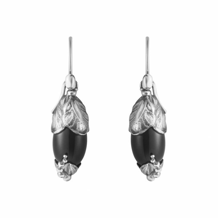 2024 HERITAGE Oorbel Zilver BLACK ONYX in de groep Oorbellen / Zilveren oorbellen bij SCANDINAVIAN JEWELRY DESIGN (20001395)