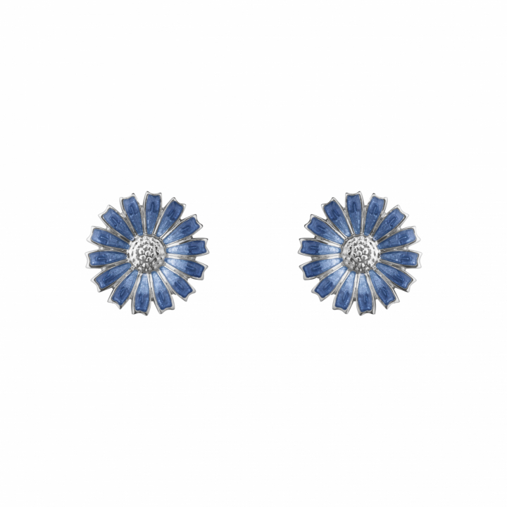 DAISY EARSTUD BLUE 11MM in de groep Oorbellen / Zilveren oorbellen bij SCANDINAVIAN JEWELRY DESIGN (20001544)