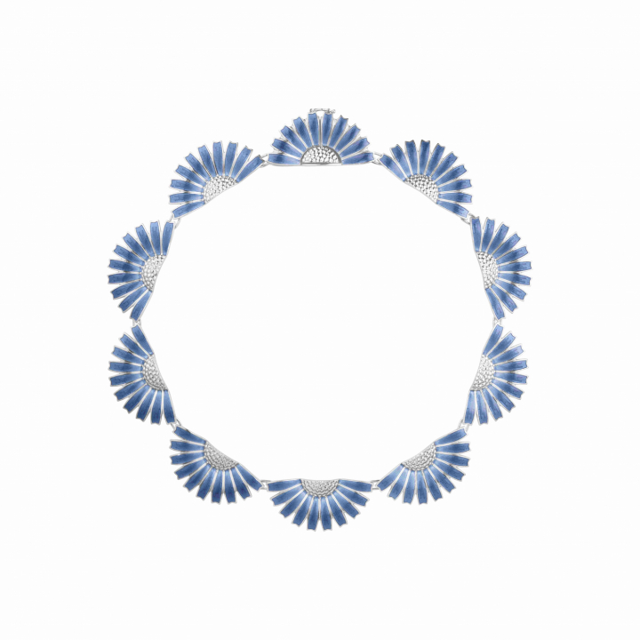 DAISY HLF NECK SI RH BLUE in de groep Kettingen / Zilveren kettingen bij SCANDINAVIAN JEWELRY DESIGN (20001550)
