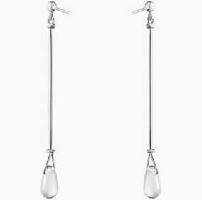 VIVIANNA TORUN Long Earrings Silver Rock crystal in de groep Oorbellen / Zilveren oorbellen bij SCANDINAVIAN JEWELRY DESIGN (20001652)