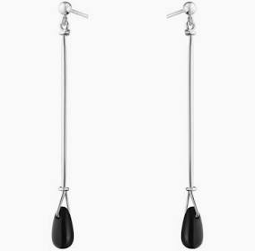 VIVIANNA TORUN Long Earrings Silver Black agade in de groep Oorbellen / Zilveren oorbellen bij SCANDINAVIAN JEWELRY DESIGN (20001653)