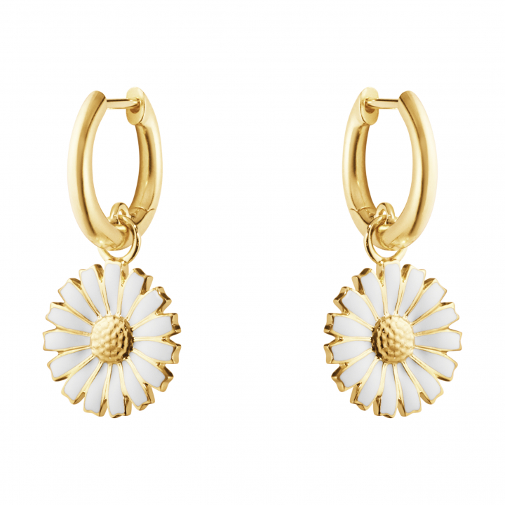 DAISY Earrings gold plated in de groep Oorbellen / Gouden oorbellen bij SCANDINAVIAN JEWELRY DESIGN (20001671)