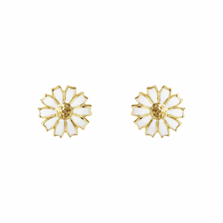 DAISY Earrings gold-plated Silver 7 mm in de groep Oorbellen / Gouden oorbellen bij SCANDINAVIAN JEWELRY DESIGN (20001719)