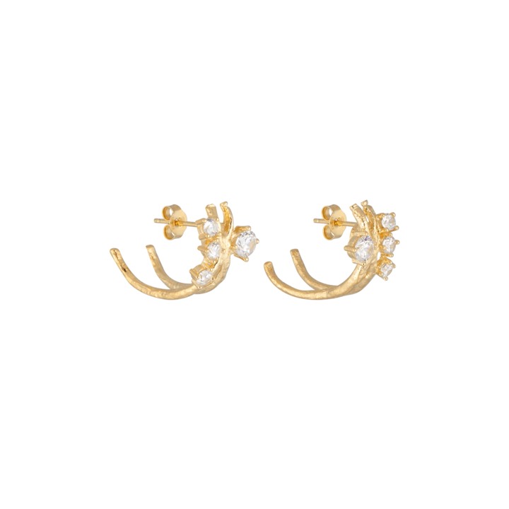 Cubic kluster Oorbel goud in de groep Oorbellen / Gouden oorbellen bij SCANDINAVIAN JEWELRY DESIGN (2018420001)