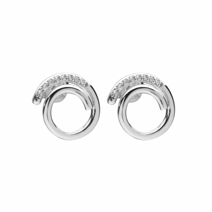 Loop stone Earring (Zilver) in de groep Oorbellen / Zilveren oorbellen bij SCANDINAVIAN JEWELRY DESIGN (2127470003)