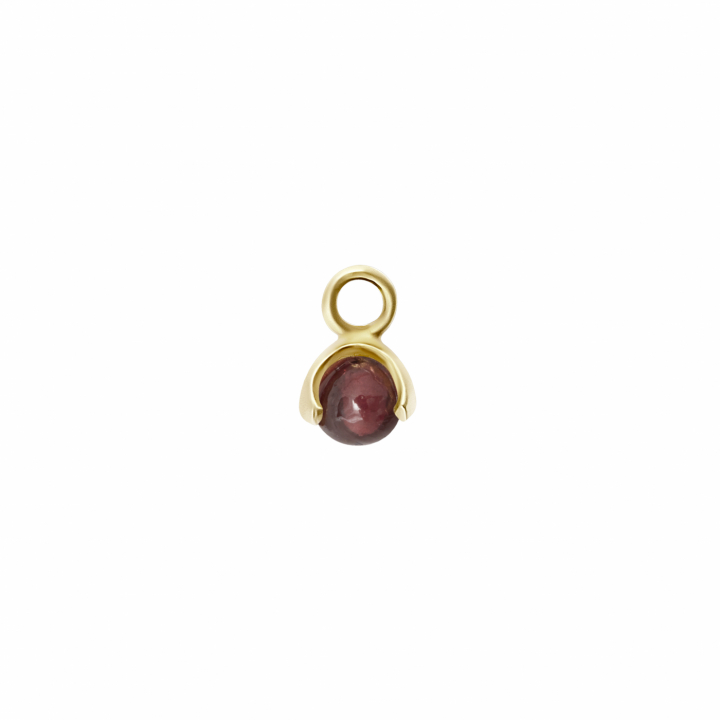 Letters stone 1 red garnet pend Goud in de groep Kettingen / Gouden kettingen bij SCANDINAVIAN JEWELRY DESIGN (2227621000)