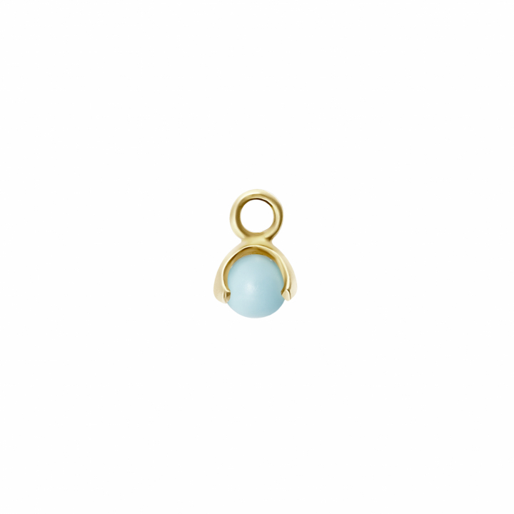 Product Image for CU JEWELLERY Letters stone 12 turquoise pend Goud